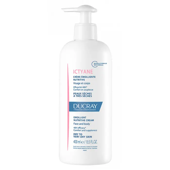 Ducray Ictyane Emollient Nutritive Anti-Dryness Face & Body Cream Живильний пом'якшувальний крем для обличчя й тіла