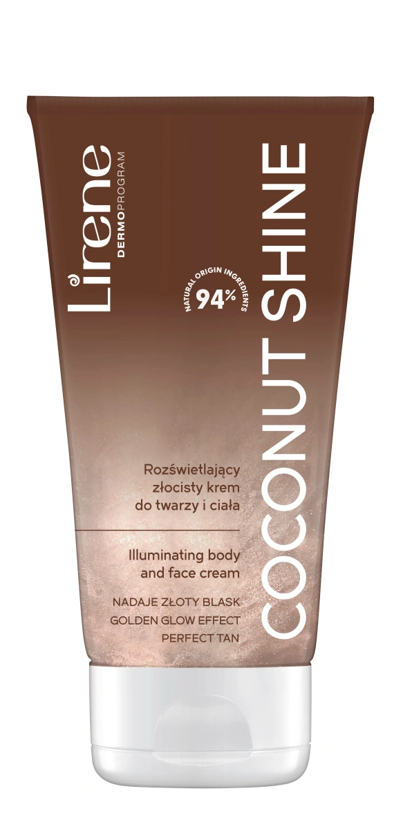Lirene PERFECT TAN Illuminating body and face cream COCONUT SHINE Крем для обличчя та тіла освітлюючий