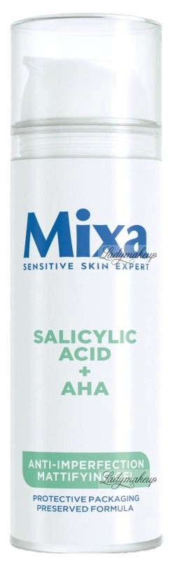 Mixa Sensitive Skin Expert Anti-imperfection Mattifying Gel Матувальний гель з саліциловою кислотою та AHA проти недоліків для проблемної чутливої шкіри обличчя