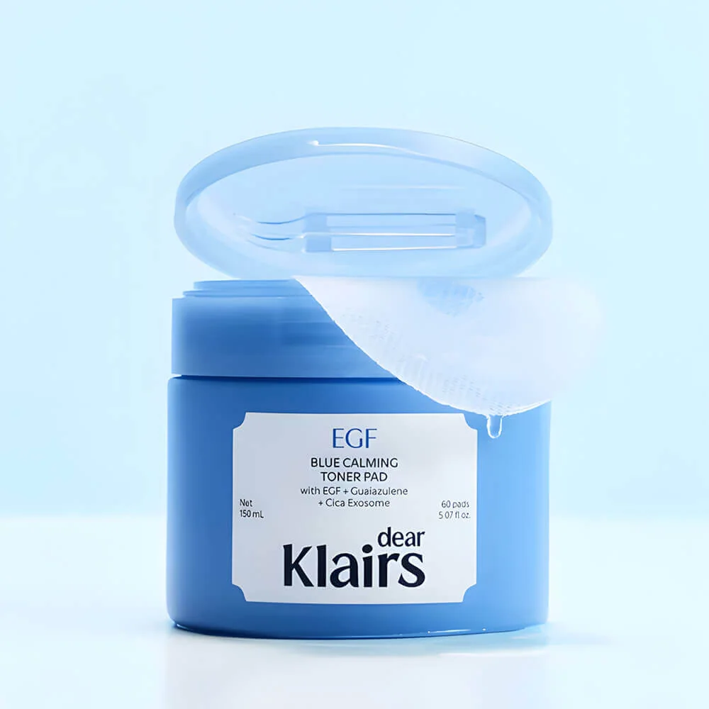 Dear, Klairs EGF Blue Calming Toner Pad Заспокійливі пади для обличчя