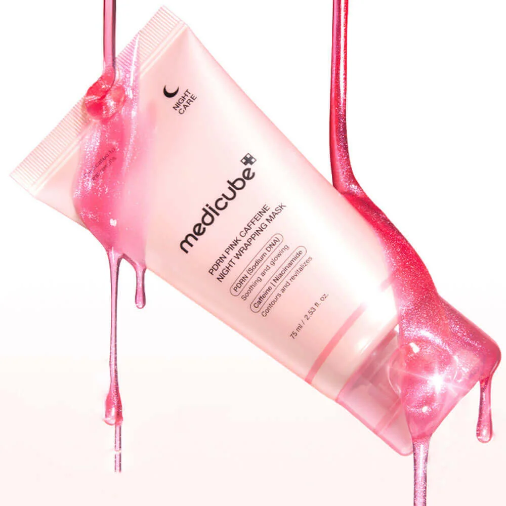 Medicube PDRN Pink Caffeine Night Wrapping Mask Нічна маска-плівка з ПДРН та кофеїном