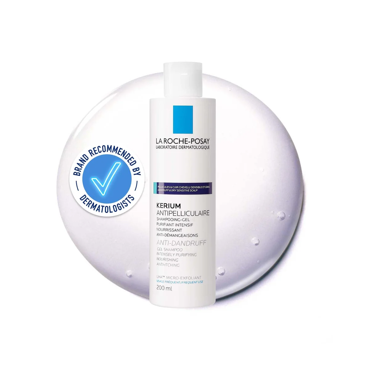 La Roche-Posay Kerium Anti-Dandruff Oily Sensitive Scalp Gel Shampoo Шампунь-гель проти жирної лупи