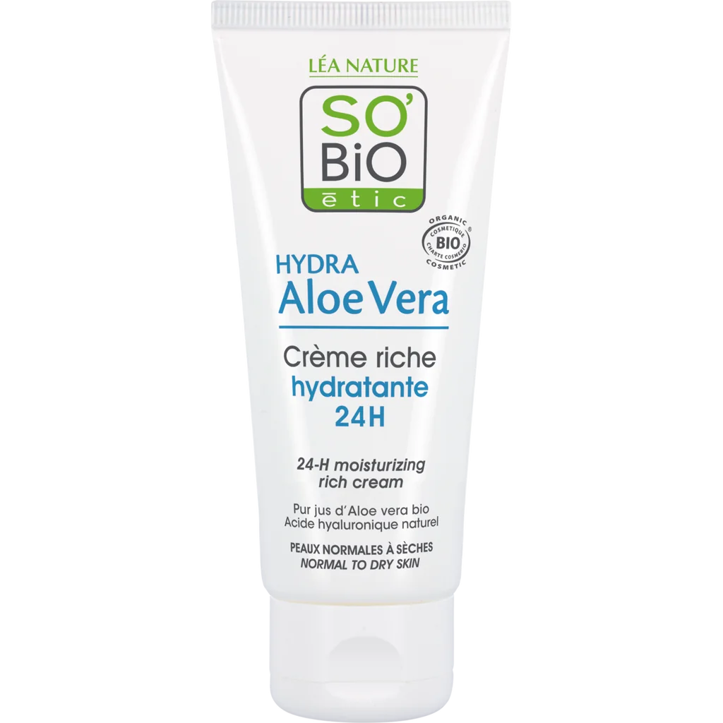 So'Bio Etic Hydra AloeVera 24-h Rich Moisturising Day Cream Крем для обличчя
