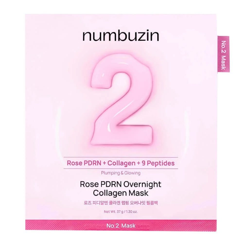 numbuzin No.2 Rose PDRN Overnight Collagen Mask Нічна гідрогелева маска з ПДРН