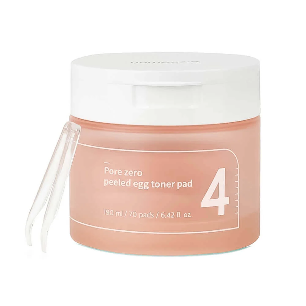 numbuzin No.4 Pore Zero Peeled Egg Toner Pad М'які пілінг-педи для вирівнювання рельєфу